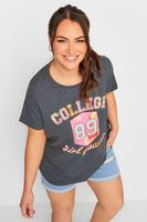 yours camiseta algodon gris girl power mujer curvy y tallas grandes yours