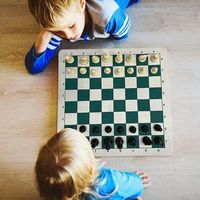 1pc portable foldable tournament chess board pu leather kid chessboard children fun travel game board playing toy