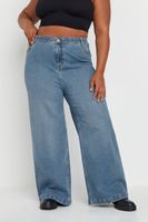 yours vaqueros holgados azules de pata ancha mujer curvy y tallas grandes yours