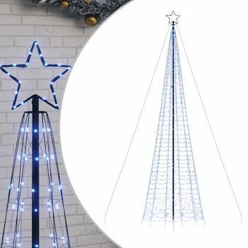 Árbol De Navidad Led Con Estacas 1534 Leds Azul 500 Cm Vidaxl