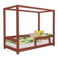 cama cabana infantil bunky 120 x 190 rojo ladrillo