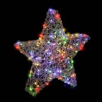 luz acrilica en forma de estrella 150 led h50cm exterior multicolor