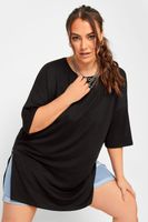 camiseta negra oversized mujer curvy y tallas grandes yours