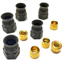 tuerca de racor para latiguillo de freno allegri kit completo 5pc negro
