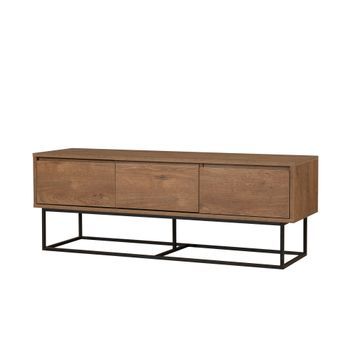 Mueble Tv Milo 140 Negro Nogal