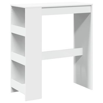 Mesa Alta | Mesa De Bar Con Estantes Madera Ingeniería 90x40x103,5 Cm