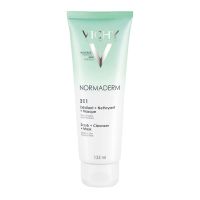 vichy cosmetica facial normaderm 3 en 1 exfoliante  limpiador  mascarilla