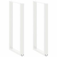 patas de mesa centro forma u 2 uds  patas para mesa acero blanco 60x110-111cm cfw787510