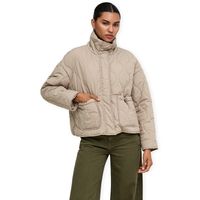 only abrigo sigga short jacket - silver mink para mujer