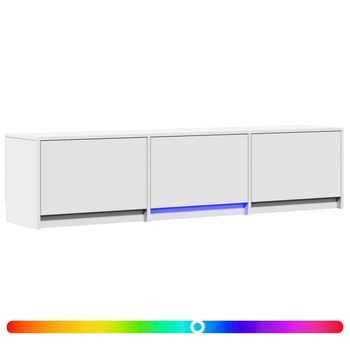 Mueble De Tv Con Led 165 X 34 X 40 Cm Madera De Ingeniería Vidaxl