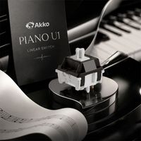 interruptores lineales akko piano u1 45g5g lubricados de fabrica suaves 5 pines intercambiables en caliente accesorios para teclado mecanico