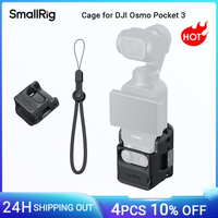 jaula smallrig para dji osmo pocket 3 con correa para muneca solo interfaz de montaje gopro plegable de 52g para la base gopro original -5072