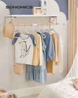 50 perchas infantiles de terciopelo de color blanco nube