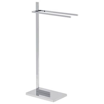 Toallero De Acero Plateado Brillante 2 Rieles Accesorios De Baño Toallero De Pie Diseño Moderno Selva