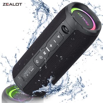 ZEALOT-S49PRO Altavoz Bluetooth portátil 20W IPX6 impermeable potente caja de sonido bajo Boost doble emparejamiento altavoz inalámbrico verdadero