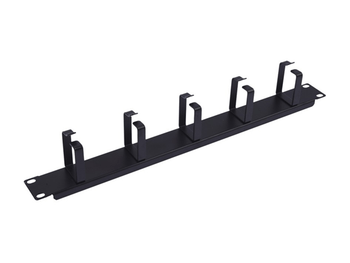 PANEL ORGANIZADOR DE CABLES COLOR NEGRO 1U PARA ARMARIO RACK GUIAS METALICAS