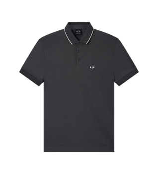 A|X Armani Exchange para hombre. XM001289AF10363M8317 Polo regular negro (M), Casual, Algodón, Manga corta