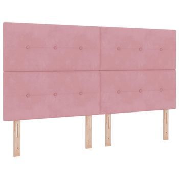 Cabecero Rosa 180 Cm Terciopelo Vidaxl