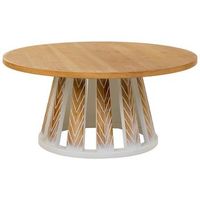 mesa de centro de madera marron 80x80x365h cm