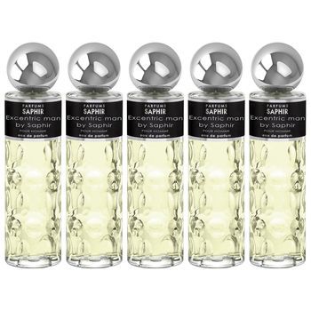 Pack De 5 Eau De Parfum Para Hombre Saphir Excentric 200 Ml