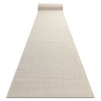 alfombra de pasillo sizal floorlux modelo 20433 liso crema 70 cm 70x540 cm