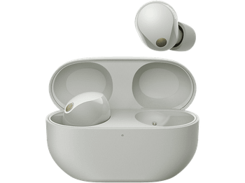Auriculares True Wireless - Sony WF1000XM5S, Cancelación de ruido (Noise Cancelling), Hi-Res, Google assistant, Alexa, Siri, 24 horas, IPX4, Plata