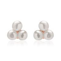 pendientes de plata 925 banados en oro rosa con perlas