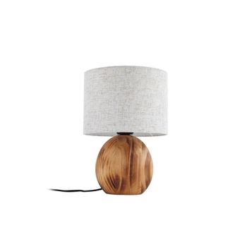 Lámpara de mesa de madera marrón