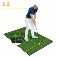 costway tapete de hierba sintetica de golf 3 en 1 con 2 tees 2 palos de alineacion y 6uds golf para uso interno y externo verde