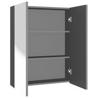 armario de espejo de bano mdf gris antracita 60x15x75 cm vidaxl