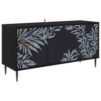 mueble de tv dokkum 102 x 33 x 51 cm roble negro vidaxl