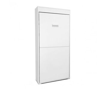 Cama abatible vertical aglomerado melaminizado blanco 90x190cm