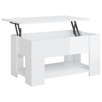 Mesa De Centro 49x79x41 Cm Madera - Blanco