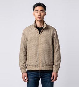 Michael Kors para hombre. CS620972M9 Cortavientos estampado Sig beige (M), Casual, Poliéster Reciclado, Sostenible