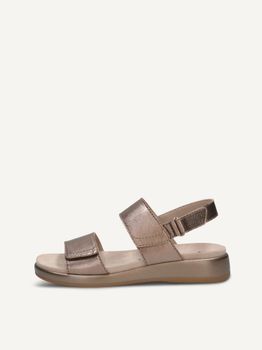 CAPRICE Sandal, brown, made of Leather without heel, Size 42