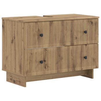 Vidaxl Mueble De Lavabo Para Baño Ede Roble Artisan 82 X 41 X 59 Cm