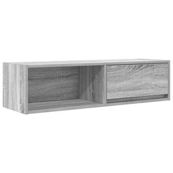 Mueble Tv - Mesa De Tv Sonoma Gris 100x31x25,5 Cm Madera De Ingeniería