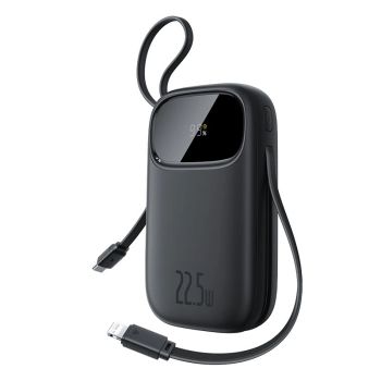 Poder Bank Baseus PPQD3-1022D 22.5W 73Wh 20000mAh con cables integrados duales,pantalla digital LED,batería externa con