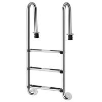 costway escalera para piscina con 3 peldanos antideslizantes escalera en acero inoxidable 304 para piscina enterrada 55 x 25 x 1325 cm