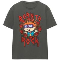 rugrats tops y camisetas chucky was born to rock para mujer