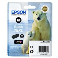 epson 26xl t263140 photo black original claria premium high capacity ink cartridge polar bear