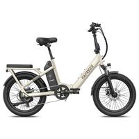 bicicleta electrica plegable fafrees f20 flex de 20 36 v 25 ah sensor de par autonomia urbana beige