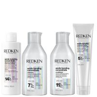 redken acidic bonding concentrate pre-treatment 190ml shampoo and conditioner 300ml and leave-in treatment 150ml bundle