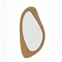 homcom espejo de pared espejo tipo ventana con marco de chapado de pino para dormitorio y salon 915 x 45 x 3 cm madera natural   aosom espana
