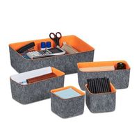 divisor de cajon en 5 partes fieltro - orangegrey - 135x385x275cm