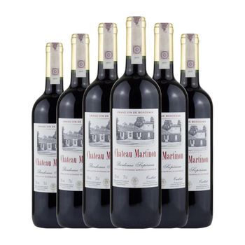 Château Martinon Vino Tinto Bordeaux Crianza 75 Cl 12.5% Vol. (pack De 6 Unidades)