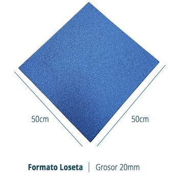 Loseta De Caucho Azul 50x50cmx20mm (16ud) Densidad Premium, Resistente. Uso Deportivo. - Pavimentos Arquiservi®