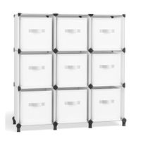 estanteria modular de compartimentos blanco nube  9 cubo
