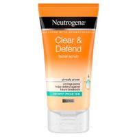 neutrogena clear  defend facial scrub