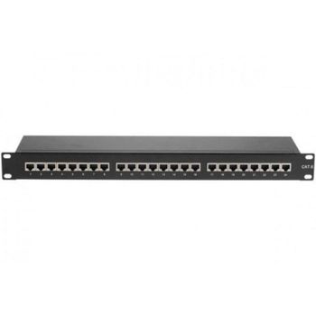 Panel de parcheo Hypertec 257280-HY 24 puertos Cat6 S/UTP 1U Negro